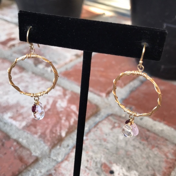 Jewelry - Vermeil Genuine Gemstone Earrings
